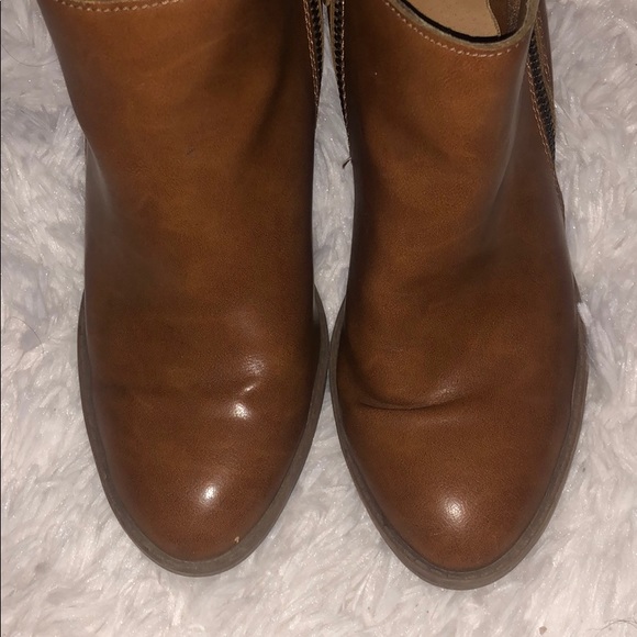 Brown double zipper booties - Picture 5 of 8